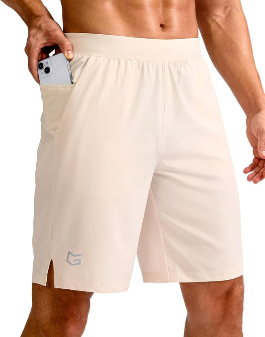 Men's Athletic Running Shorts 7"/5"/9" Zipper Pocket Lightweight Workout Gym Quick Dry Shorts Golf Tennis Hiking