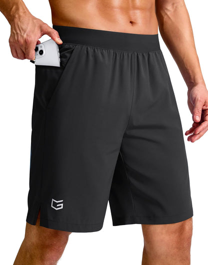 Men's Athletic Running Shorts 7"/5"/9" Zipper Pocket Lightweight Workout Gym Quick Dry Shorts Golf Tennis Hiking