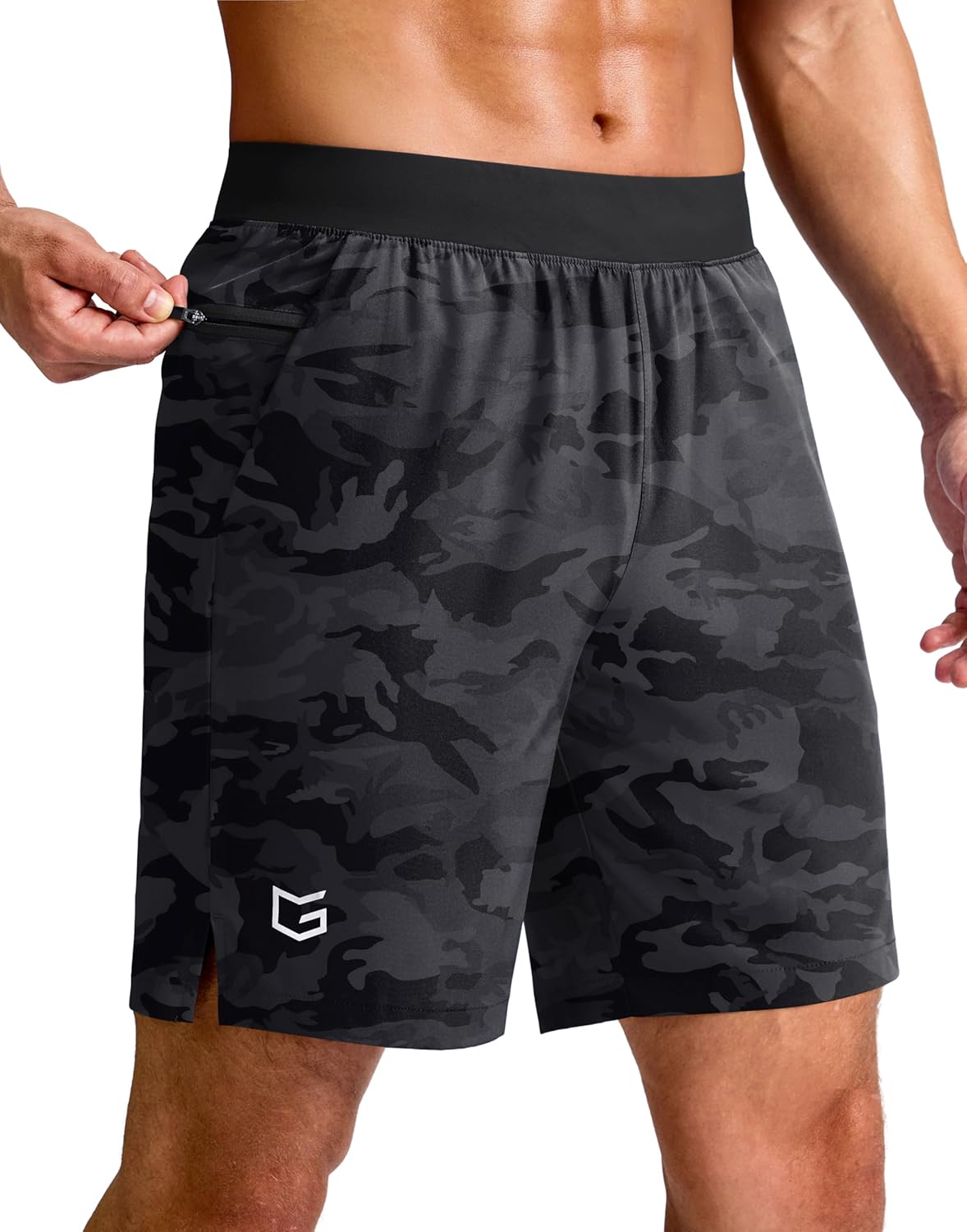 Men's Athletic Running Shorts 7"/5"/9" Zipper Pocket Lightweight Workout Gym Quick Dry Shorts Golf Tennis Hiking