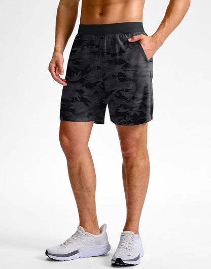 Men's Athletic Running Shorts 7"/5"/9" Zipper Pocket Lightweight Workout Gym Quick Dry Shorts Golf Tennis Hiking