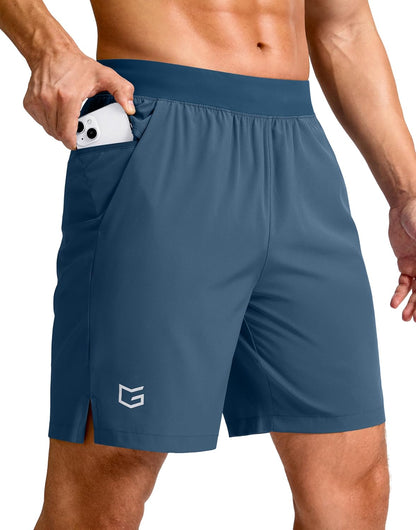 Men's Athletic Running Shorts 7"/5"/9" Zipper Pocket Lightweight Workout Gym Quick Dry Shorts Golf Tennis Hiking