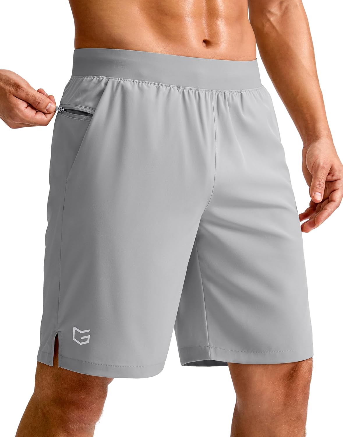 Men's Athletic Running Shorts 7"/5"/9" Zipper Pocket Lightweight Workout Gym Quick Dry Shorts Golf Tennis Hiking