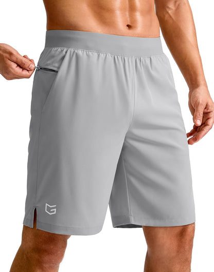 Men's Athletic Running Shorts 7"/5"/9" Zipper Pocket Lightweight Workout Gym Quick Dry Shorts Golf Tennis Hiking