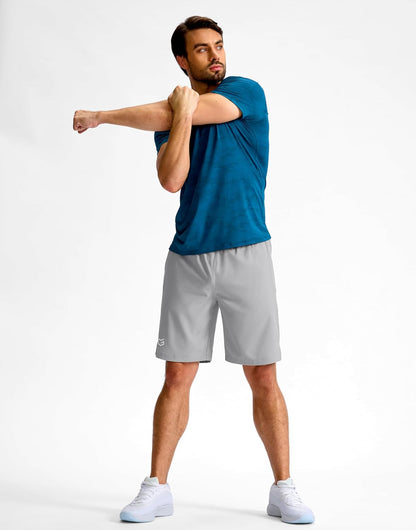 Men's Athletic Running Shorts 7"/5"/9" Zipper Pocket Lightweight Workout Gym Quick Dry Shorts Golf Tennis Hiking