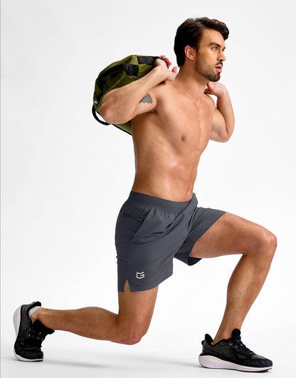 Men's Athletic Running Shorts 7"/5"/9" Zipper Pocket Lightweight Workout Gym Quick Dry Shorts Golf Tennis Hiking