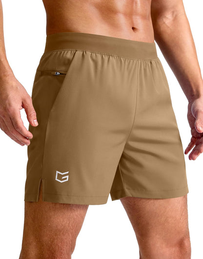 Men's Athletic Running Shorts 7"/5"/9" Zipper Pocket Lightweight Workout Gym Quick Dry Shorts Golf Tennis Hiking