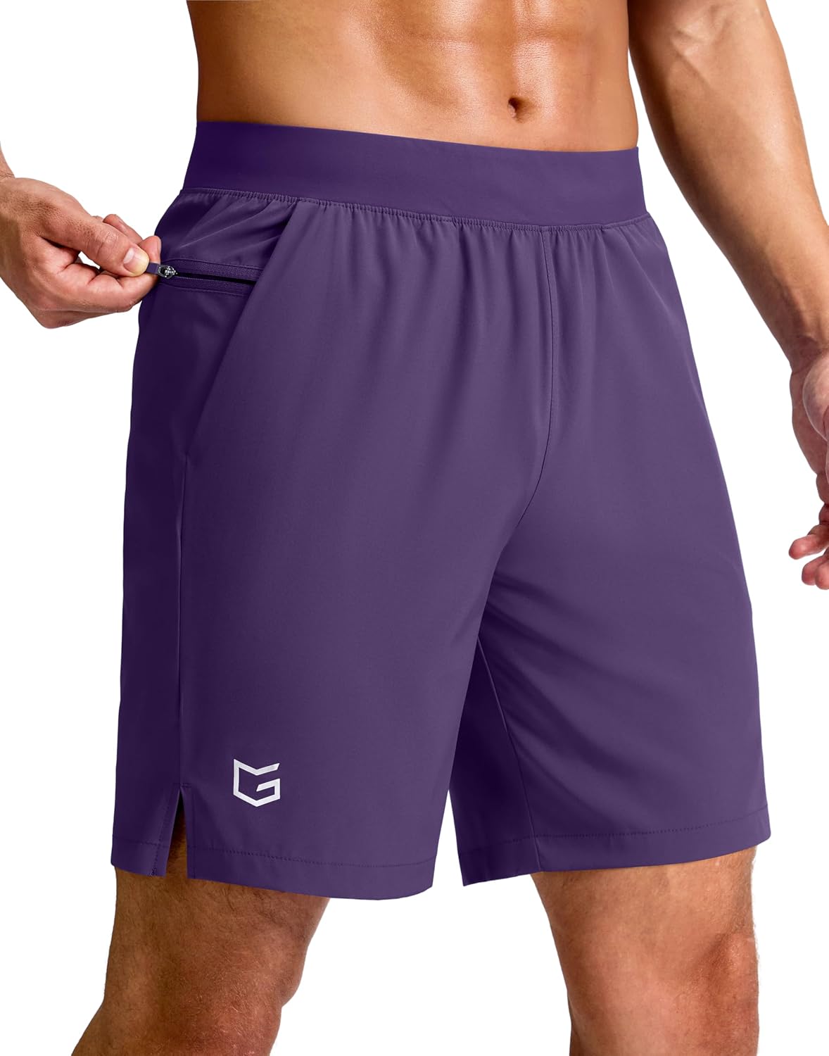 Men's Athletic Running Shorts 7"/5"/9" Zipper Pocket Lightweight Workout Gym Quick Dry Shorts Golf Tennis Hiking