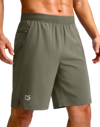 Men's Athletic Running Shorts 7"/5"/9" Zipper Pocket Lightweight Workout Gym Quick Dry Shorts Golf Tennis Hiking