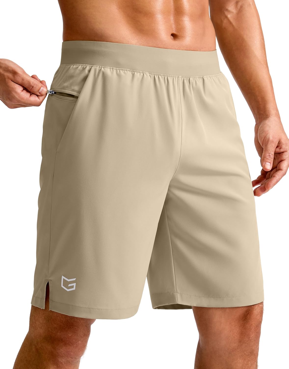 Men's Athletic Running Shorts 7"/5"/9" Zipper Pocket Lightweight Workout Gym Quick Dry Shorts Golf Tennis Hiking