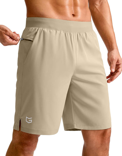 Men's Athletic Running Shorts 7"/5"/9" Zipper Pocket Lightweight Workout Gym Quick Dry Shorts Golf Tennis Hiking
