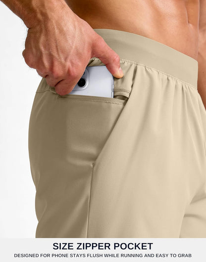 Men's Athletic Running Shorts 7"/5"/9" Zipper Pocket Lightweight Workout Gym Quick Dry Shorts Golf Tennis Hiking