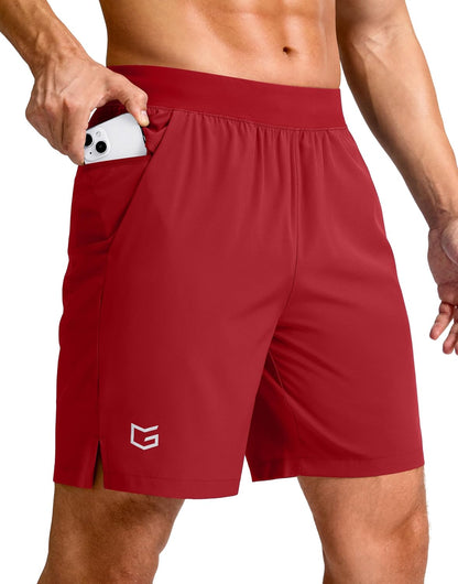 Men's Athletic Running Shorts 7"/5"/9" Zipper Pocket Lightweight Workout Gym Quick Dry Shorts Golf Tennis Hiking
