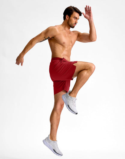 Men's Athletic Running Shorts 7"/5"/9" Zipper Pocket Lightweight Workout Gym Quick Dry Shorts Golf Tennis Hiking