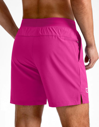 Men's Athletic Running Shorts 7"/5"/9" Zipper Pocket Lightweight Workout Gym Quick Dry Shorts Golf Tennis Hiking
