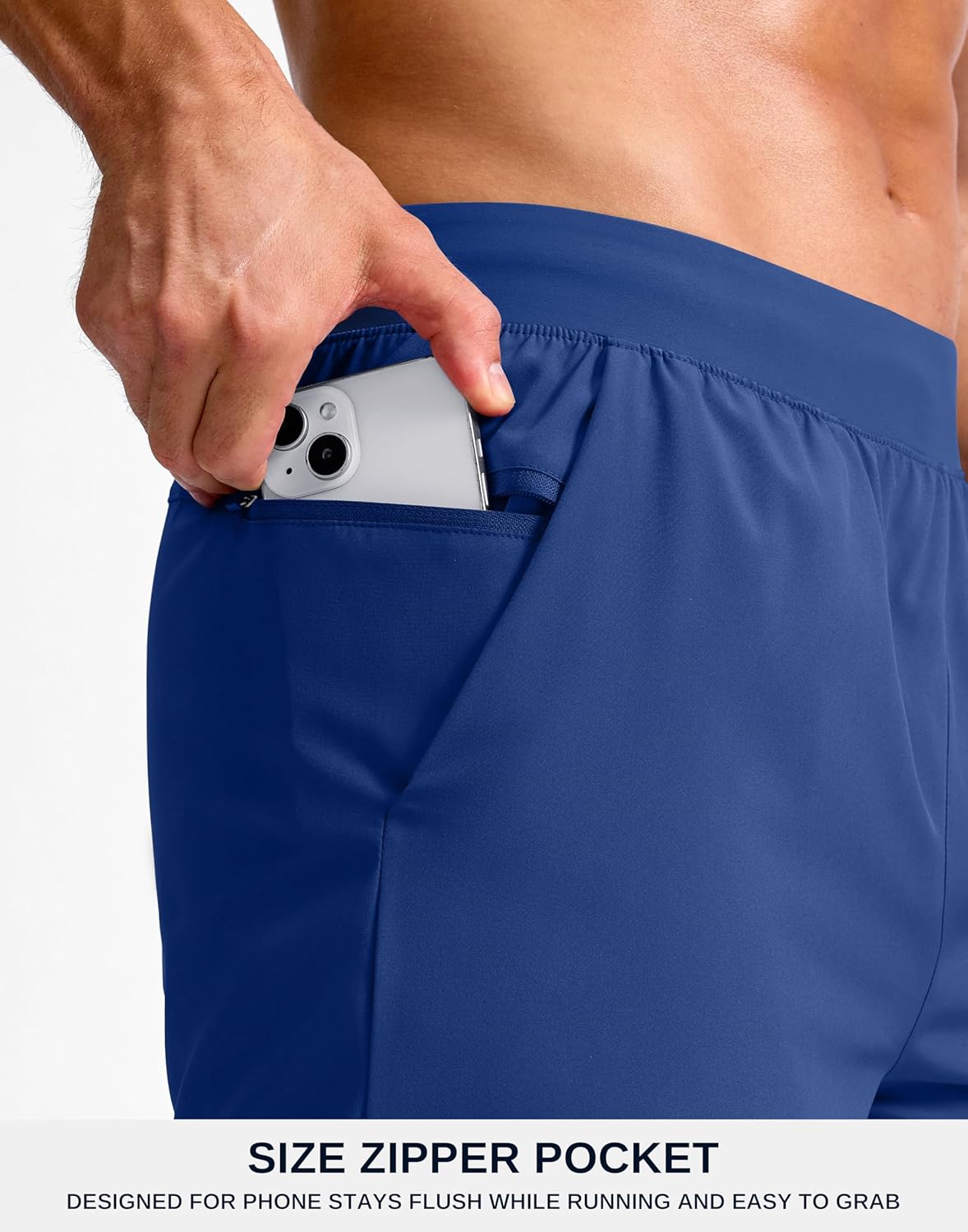 Men's Athletic Running Shorts 7"/5"/9" Zipper Pocket Lightweight Workout Gym Quick Dry Shorts Golf Tennis Hiking