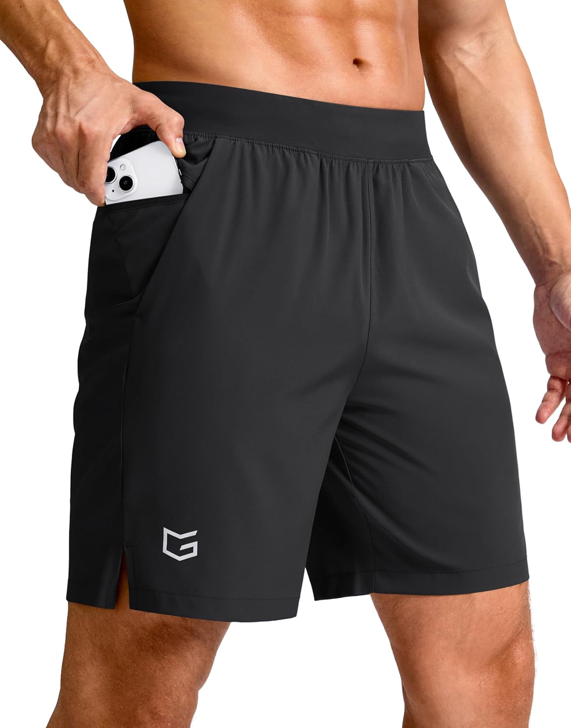 Men's Athletic Running Shorts 7"/5"/9" Zipper Pocket Lightweight Workout Gym Quick Dry Shorts Golf Tennis Hiking
