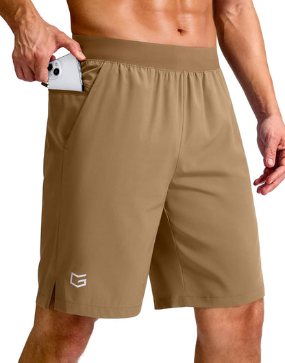 Men's Athletic Running Shorts 7"/5"/9" Zipper Pocket Lightweight Workout Gym Quick Dry Shorts Golf Tennis Hiking