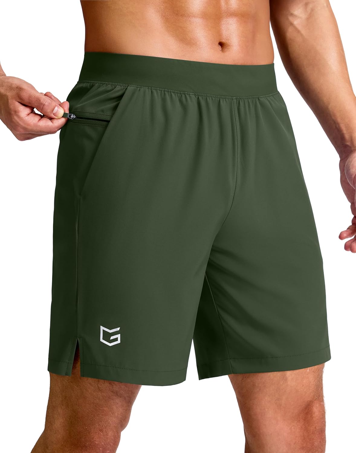 Men's Athletic Running Shorts 7"/5"/9" Zipper Pocket Lightweight Workout Gym Quick Dry Shorts Golf Tennis Hiking