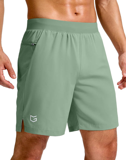 Men's Athletic Running Shorts 7"/5"/9" Zipper Pocket Lightweight Workout Gym Quick Dry Shorts Golf Tennis Hiking