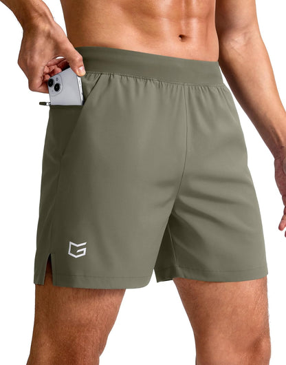 Men's Athletic Running Shorts 7"/5"/9" Zipper Pocket Lightweight Workout Gym Quick Dry Shorts Golf Tennis Hiking