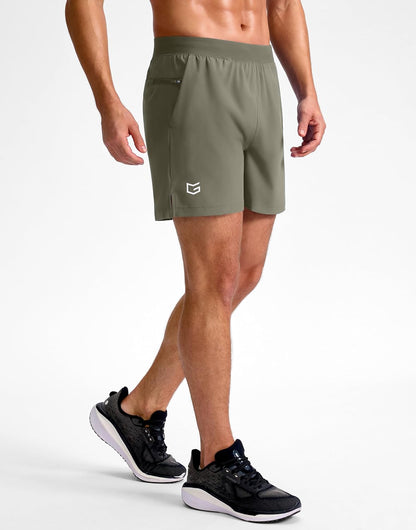 Men's Athletic Running Shorts 7"/5"/9" Zipper Pocket Lightweight Workout Gym Quick Dry Shorts Golf Tennis Hiking