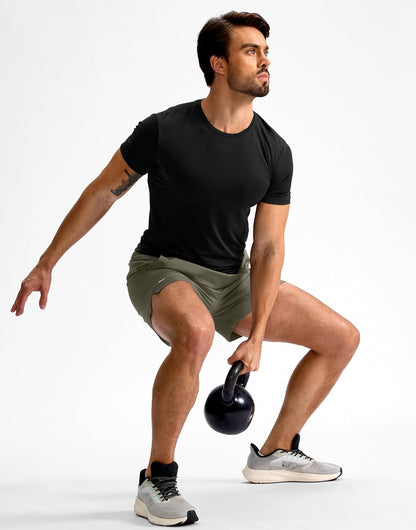 Men's Athletic Running Shorts 7"/5"/9" Zipper Pocket Lightweight Workout Gym Quick Dry Shorts Golf Tennis Hiking