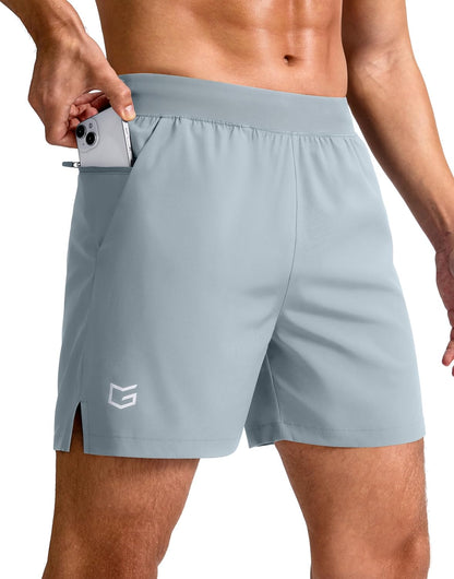 Men's Athletic Running Shorts 7"/5"/9" Zipper Pocket Lightweight Workout Gym Quick Dry Shorts Golf Tennis Hiking
