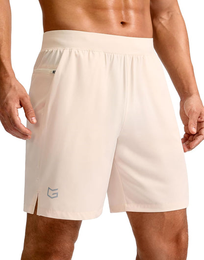 Men's Athletic Running Shorts 7"/5"/9" Zipper Pocket Lightweight Workout Gym Quick Dry Shorts Golf Tennis Hiking