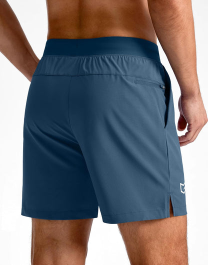 Men's Athletic Running Shorts 7"/5"/9" Zipper Pocket Lightweight Workout Gym Quick Dry Shorts Golf Tennis Hiking
