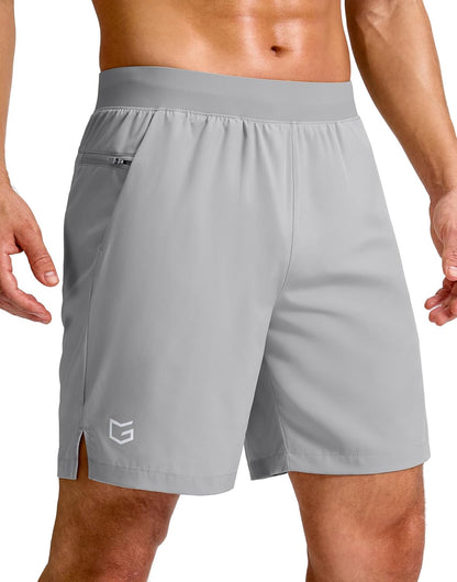 Men's Athletic Running Shorts 7"/5"/9" Zipper Pocket Lightweight Workout Gym Quick Dry Shorts Golf Tennis Hiking