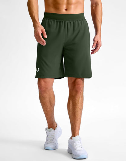Men's Athletic Running Shorts 7"/5"/9" Zipper Pocket Lightweight Workout Gym Quick Dry Shorts Golf Tennis Hiking