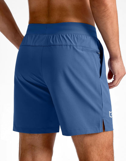 Men's Athletic Running Shorts 7"/5"/9" Zipper Pocket Lightweight Workout Gym Quick Dry Shorts Golf Tennis Hiking