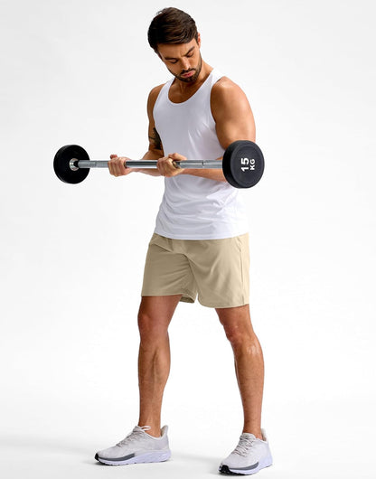 Men's Athletic Running Shorts 7"/5"/9" Zipper Pocket Lightweight Workout Gym Quick Dry Shorts Golf Tennis Hiking