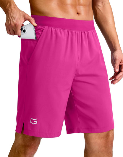 Men's Athletic Running Shorts 7"/5"/9" Zipper Pocket Lightweight Workout Gym Quick Dry Shorts Golf Tennis Hiking