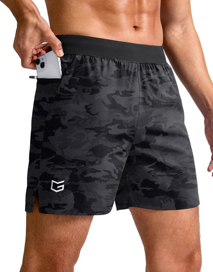 Men's Athletic Running Shorts 7"/5"/9" Zipper Pocket Lightweight Workout Gym Quick Dry Shorts Golf Tennis Hiking