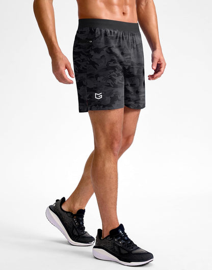 Men's Athletic Running Shorts 7"/5"/9" Zipper Pocket Lightweight Workout Gym Quick Dry Shorts Golf Tennis Hiking