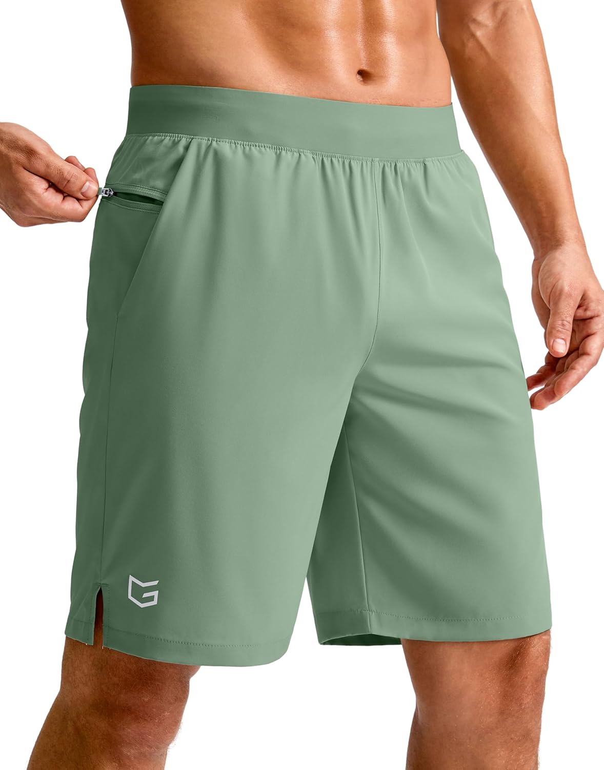 Men's Athletic Running Shorts 7"/5"/9" Zipper Pocket Lightweight Workout Gym Quick Dry Shorts Golf Tennis Hiking