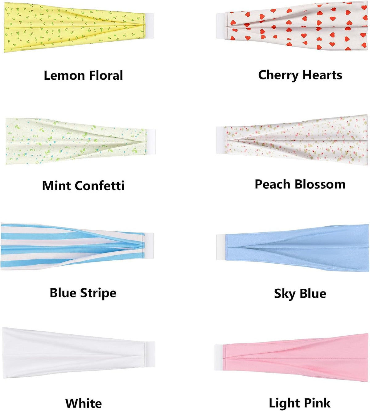 Headbands for Women – 8 Pack Wide Elastic Hair Bands, Soft Stretchy Non-Slip Sweatbands for Workouts, Yoga, Washing Face & Daily Wear