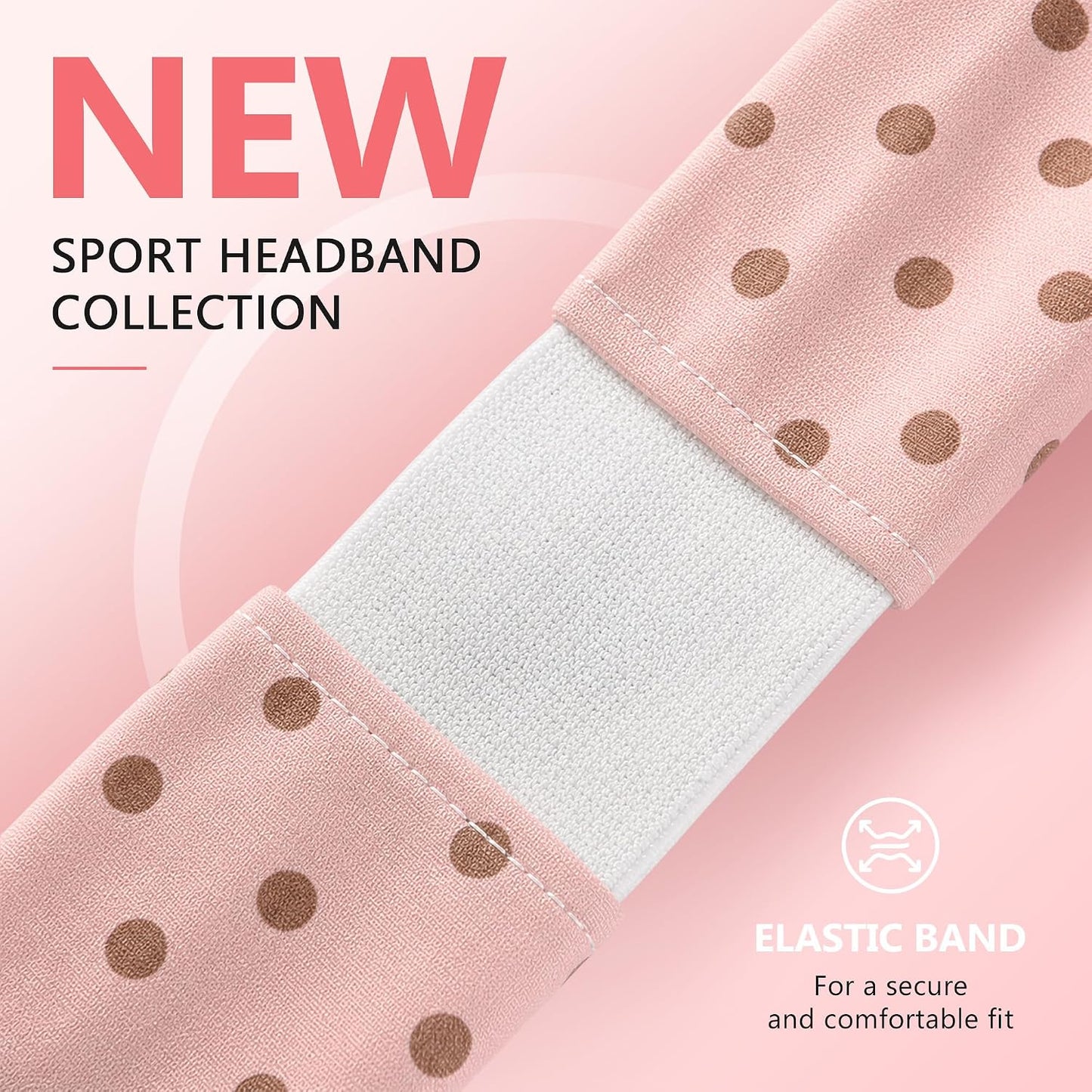 Headbands for Women – 8 Pack Wide Elastic Hair Bands, Soft Stretchy Non-Slip Sweatbands for Workouts, Yoga, Washing Face & Daily Wear