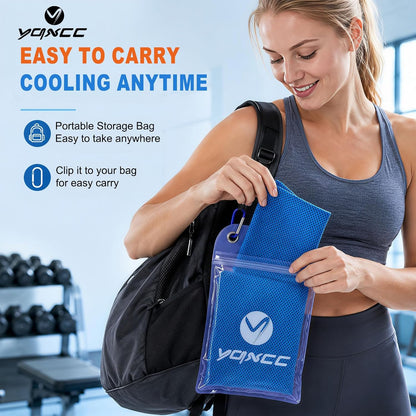 4 Pack Cooling Towels (47"x12"), Ice Cool Towels for Neck & Face