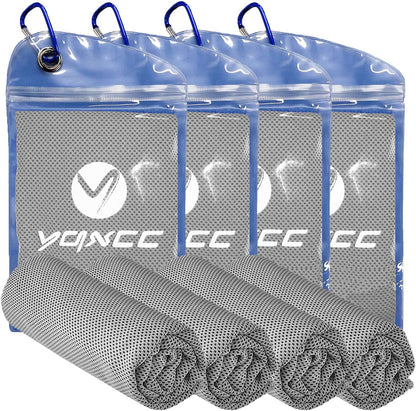 4 Pack Cooling Towels (47"x12"), Ice Cool Towels for Neck & Face