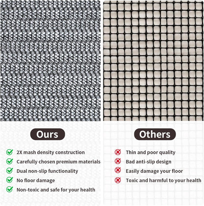 2x3 Rug Pad Gripper for Hardwood Tile Floors Carpet, Anti Slip Rug Grips, Dual Dense Non Slip Rug Pads Mats