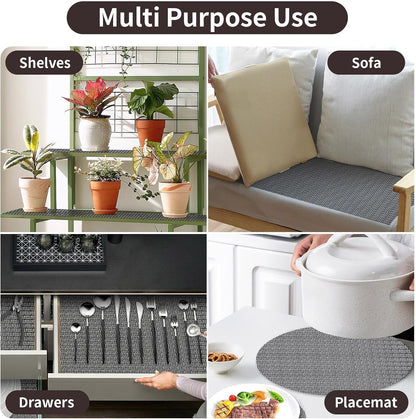 2x3 Rug Pad Gripper for Hardwood Tile Floors Carpet, Anti Slip Rug Grips, Dual Dense Non Slip Rug Pads Mats