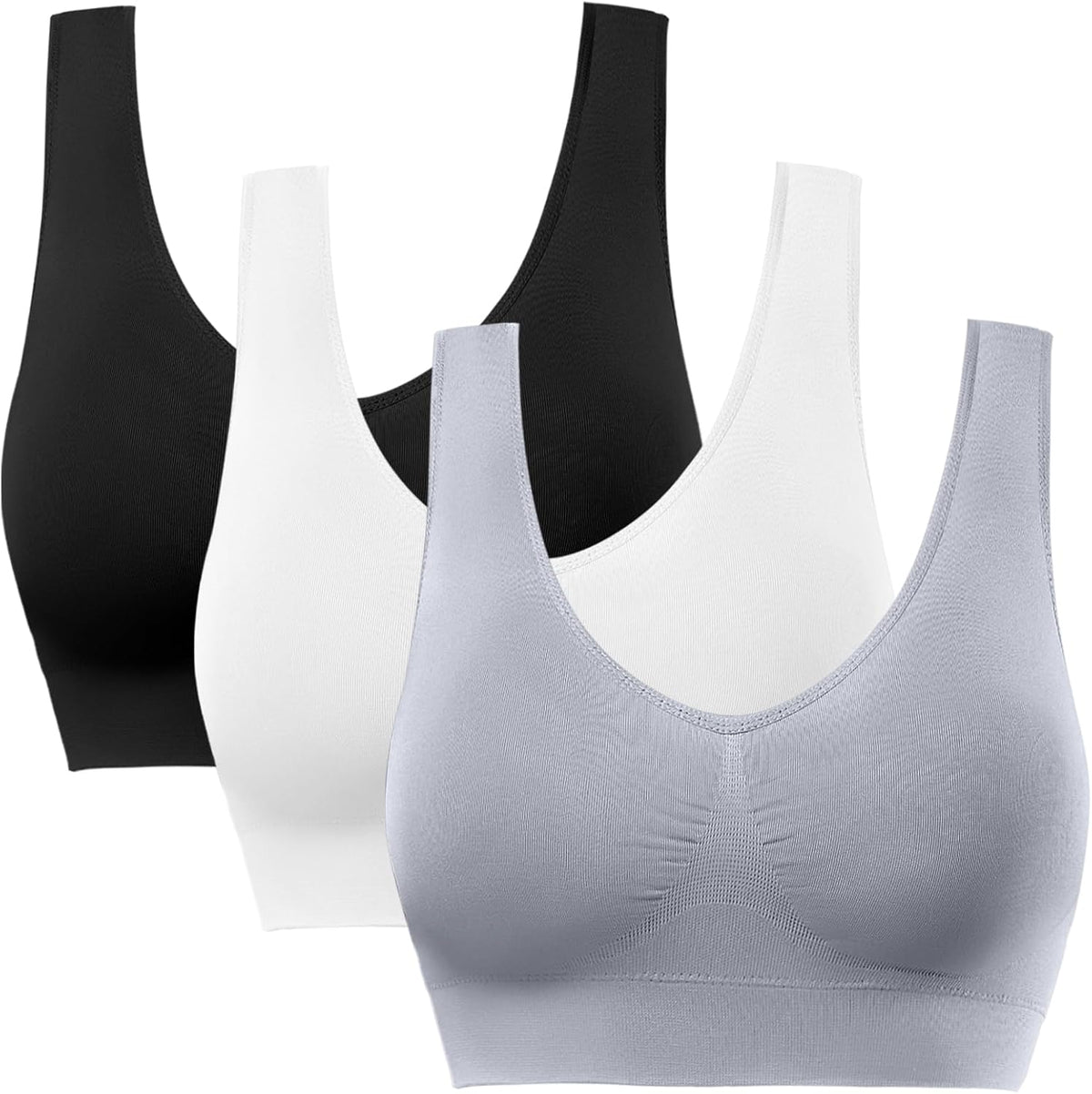 Sports Bras for Women, Seamless Comfortable Yoga Bra with Removable Pads