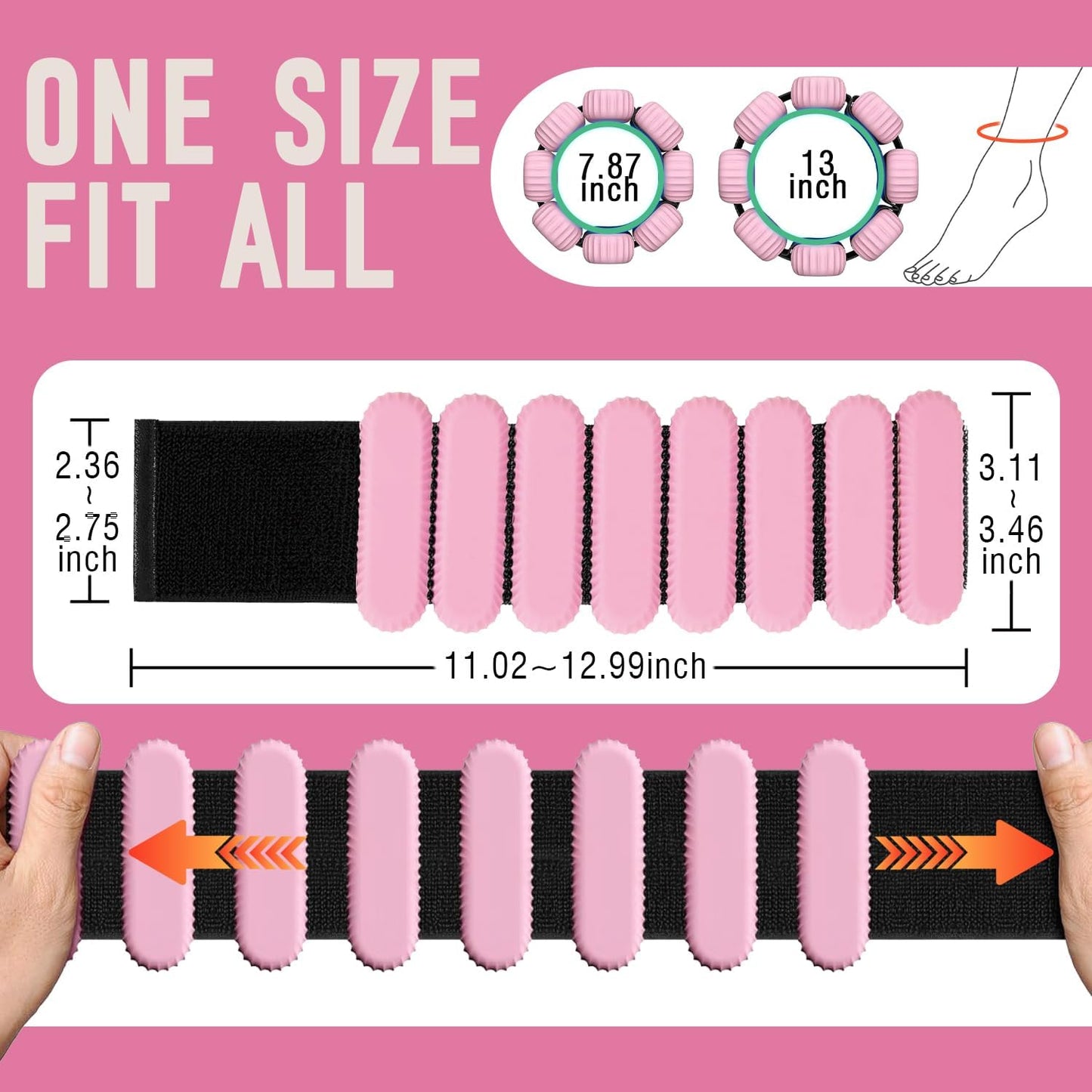 Ankle Weights for Women Men, 3 Pairs Wrist Weights Set for Walking Running, 0.5LB/1LB/2LB Each Side Silicone Workout Weights for Gym Fitness,Jogging,Yoga,Strength Training,Physical Therapy