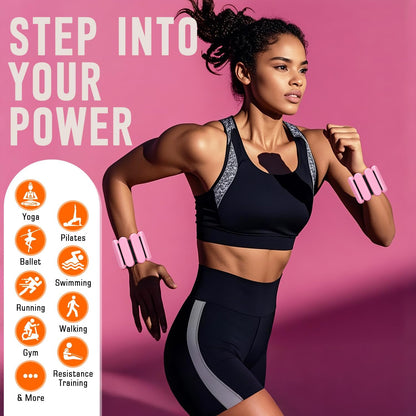 Ankle Weights for Women Men, 3 Pairs Wrist Weights Set for Walking Running, 0.5LB/1LB/2LB Each Side Silicone Workout Weights for Gym Fitness,Jogging,Yoga,Strength Training,Physical Therapy