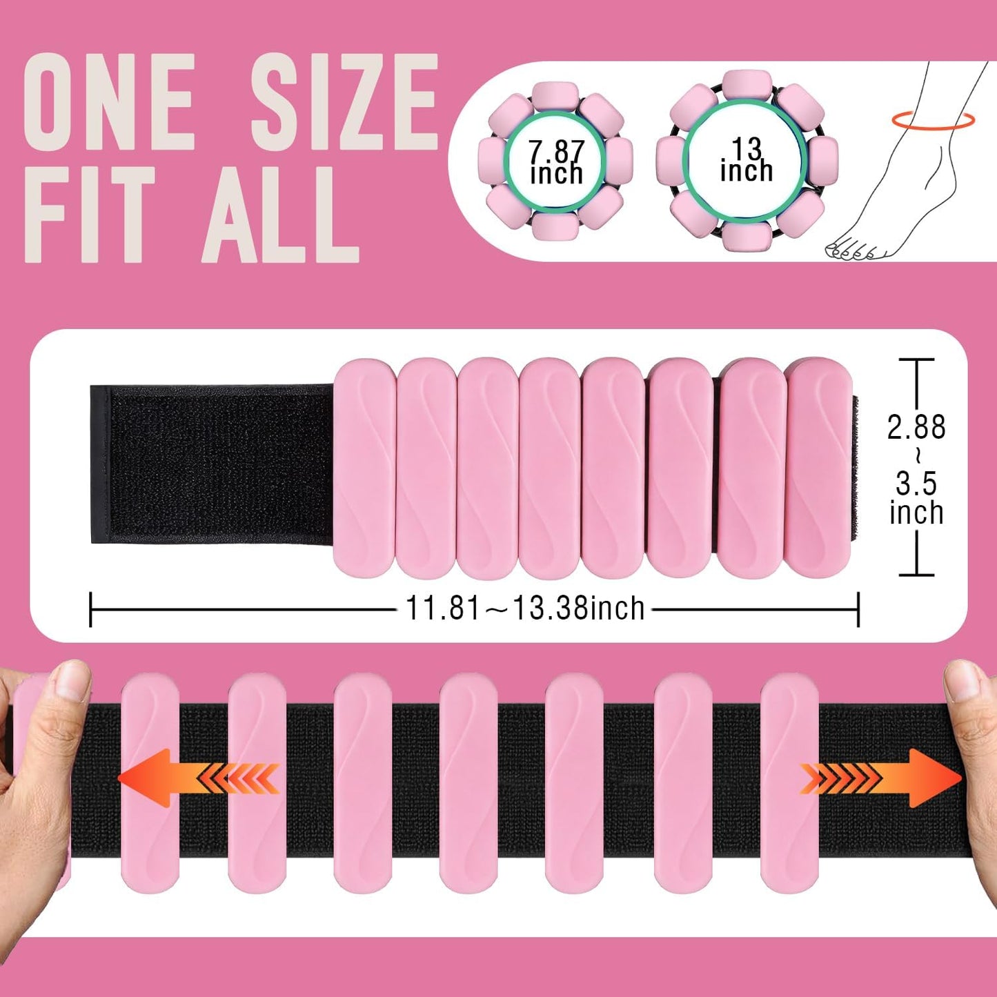 Ankle Weights for Women Men, 3 Pairs Wrist Weights Set for Walking Running, 0.5LB/1LB/2LB Each Side Silicone Workout Weights for Gym Fitness,Jogging,Yoga,Strength Training,Physical Therapy