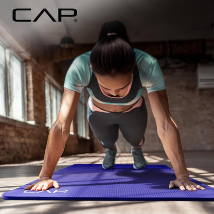 Barbell 1/2-Inch High Density Exercise Yoga Mat with Strap | Multiple Options