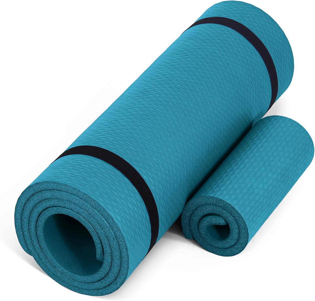 Barbell 1/2-Inch High Density Exercise Yoga Mat with Strap | Multiple Options