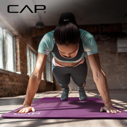 Barbell 1/2-Inch High Density Exercise Yoga Mat with Strap | Multiple Options